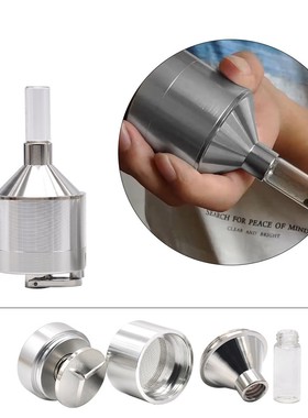 热销手摇金属磨烟器直径44/ 56MM全铝制漏斗研磨器 herb grinder