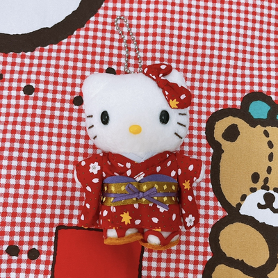 三丽鸥日本樱花和服hello kitty挂件公仔玩偶中古品凯蒂猫
