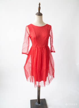 1371 新娘女士敬酒服晚礼服连衣裙常规修身红色显瘦婚纱
