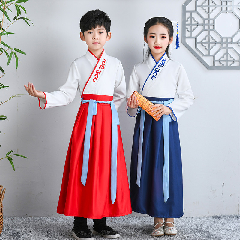 儿童汉服国学服小学生古代演出服