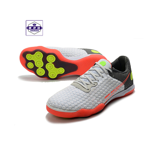 室内五人制低帮足球鞋透气针织训练鞋IC平底鞋防滑耐磨缓震运动鞋
