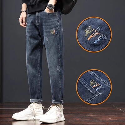 牛仔裤宽松直筒潮流百搭