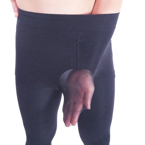 秋冬季囊袋紧身保暖丝袜型男士