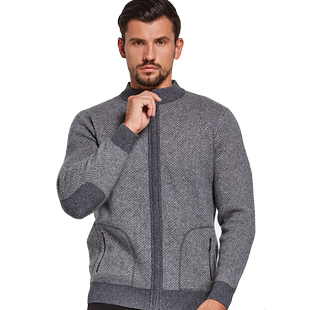 【牦牛绒加厚】凤凰加厚牛绒开衫冬拉链纽扣羊毛菱形牛绒毛衣外套