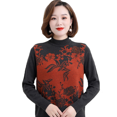 凤凰宽松精纺纯羊毛大码羊毛衫