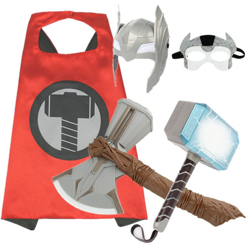 儿童塑料盾牌面具披风雷神之锤