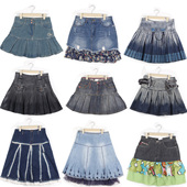 XN古着vintage复古百褶蛋糕款 a字牛仔裙女 辣妹牛仔半身裙显瘦修身