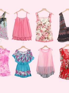 VW古着vintage复古风辣妹吊带背心亚萌感温柔夏季百搭吊带女