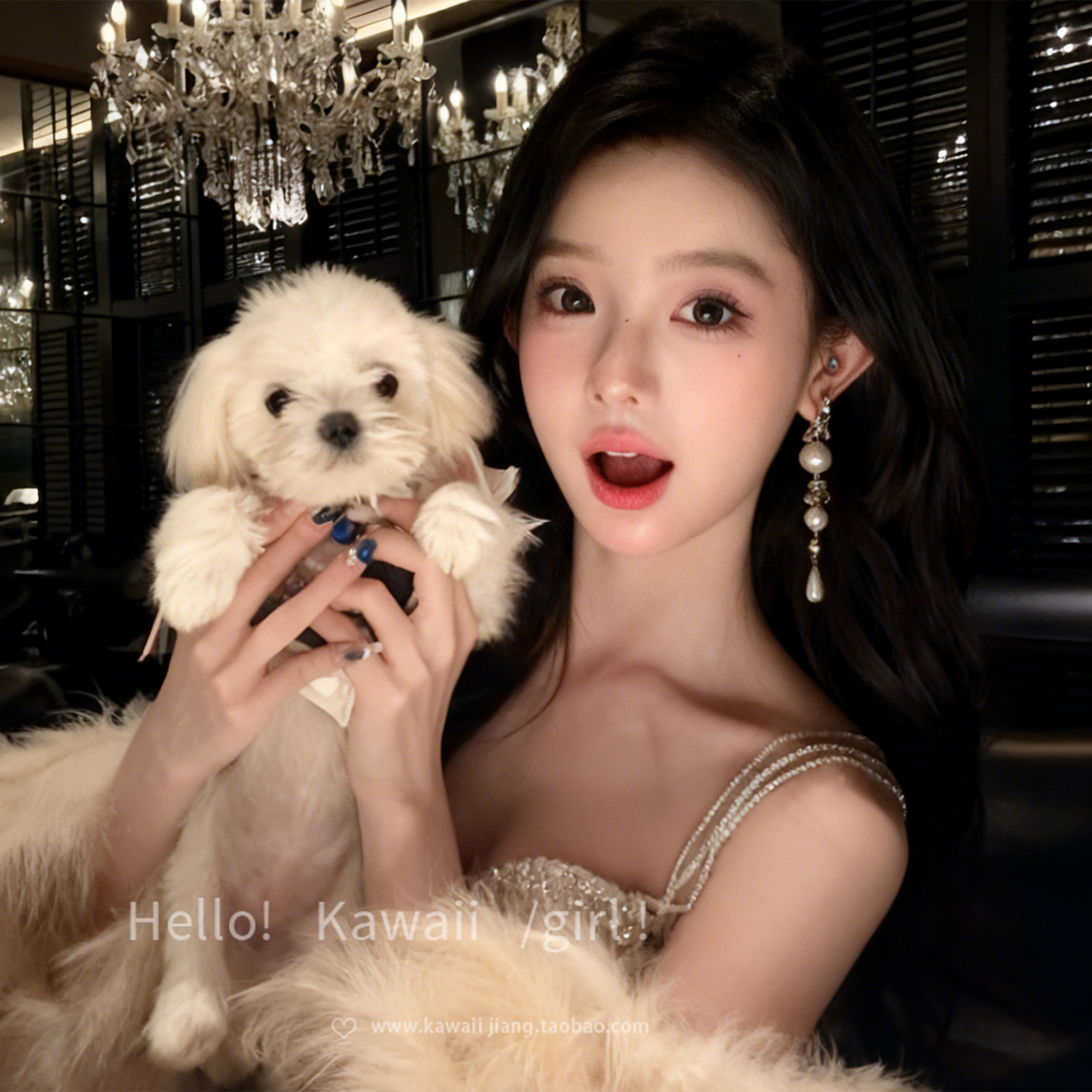 韩系锆石珍珠流苏耳环高级感气质优雅耳钉名媛宴会礼服配饰耳饰女