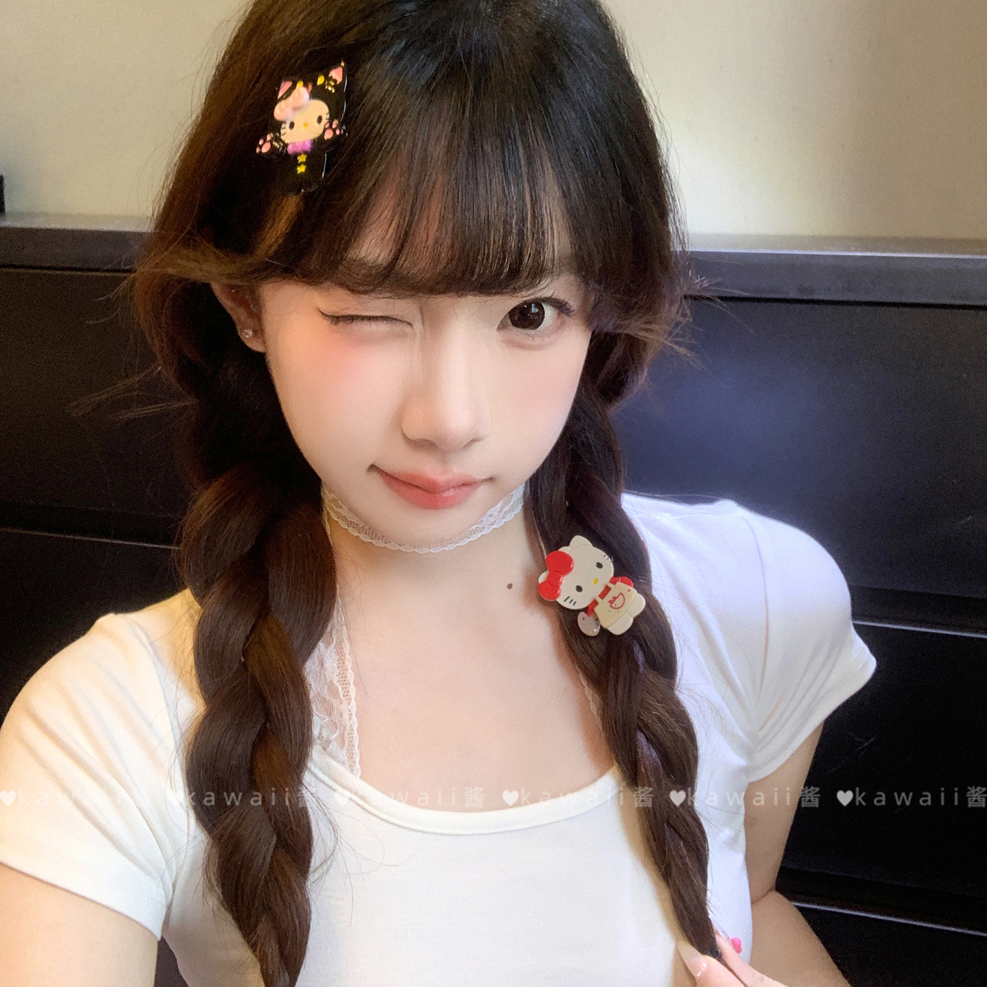 甜美可爱HelloKitty醋酸发夹