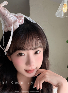 甜度超标~氛围感少女蕾丝蝴蝶结生日帽发夹派对拍照出片礼物道具