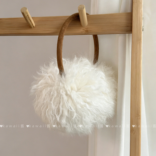 2025新款韩系ins个性自然卷仿羊毛保暖耳罩冬高级防冻耳耳包爆款