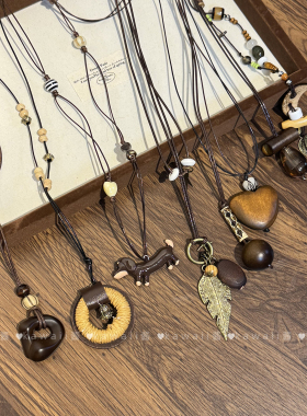 美拉德新中式复古咖色项链