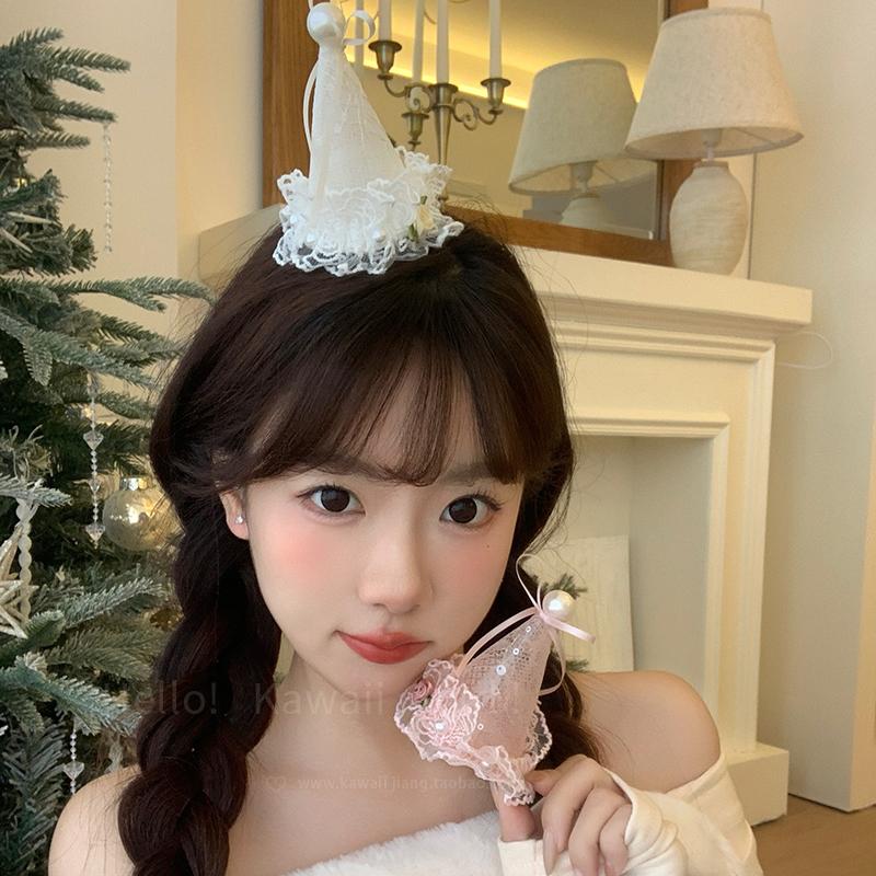 甜心公主韩系蕾丝蝴蝶结发夹