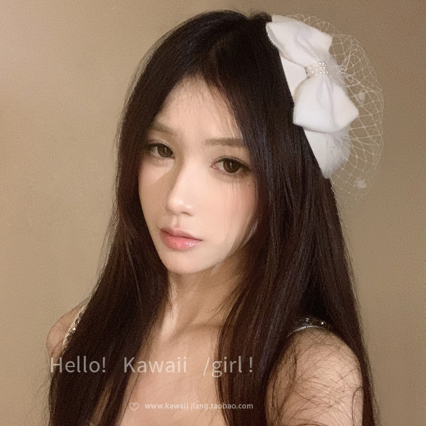 复古名媛蝴蝶结网纱小礼帽