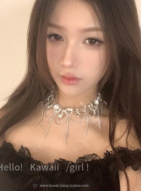 复古宫廷风超闪满钻流苏项链