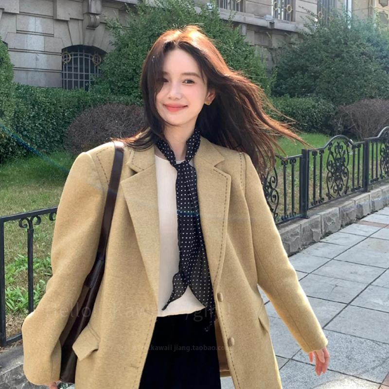 韩系氛围感穿搭围巾冬季保暖