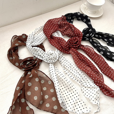 韩系氛围感玫瑰花系脖丝巾