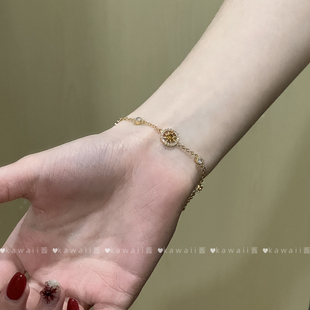 手饰 金色八芒星罗盘手链女生精致轻奢小众高级感手串叠戴巨好看