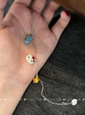 超闪HelloKitty海马满钻细手链女轻奢气质高级感闺蜜生日礼物手饰