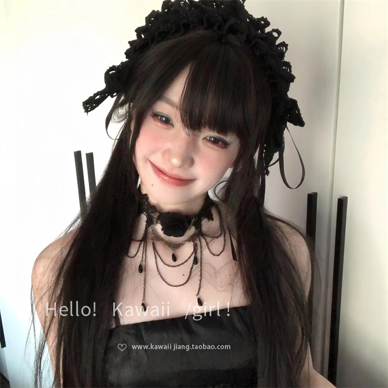 choker暗黑系黑色蕾丝脖子项链