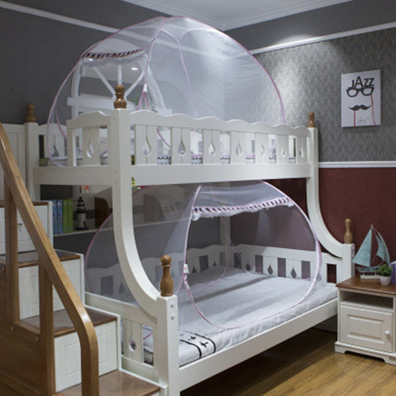 新款学生蚊帐免安装蒙古包加密 上下铺1.2m/1.5/1.0米床单人宿舍