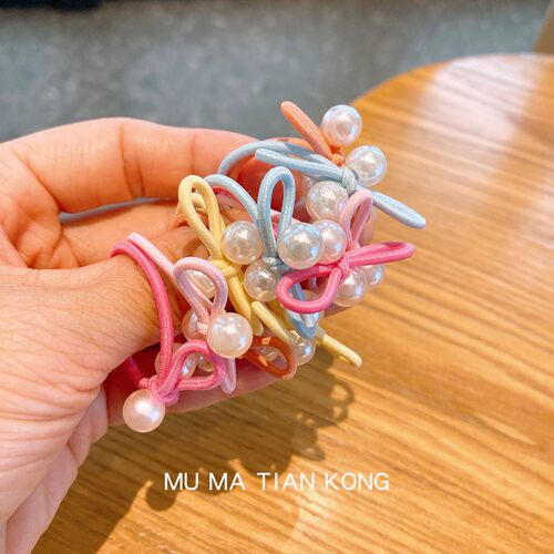 10根装女童小号蝴蝶结发圈不伤发