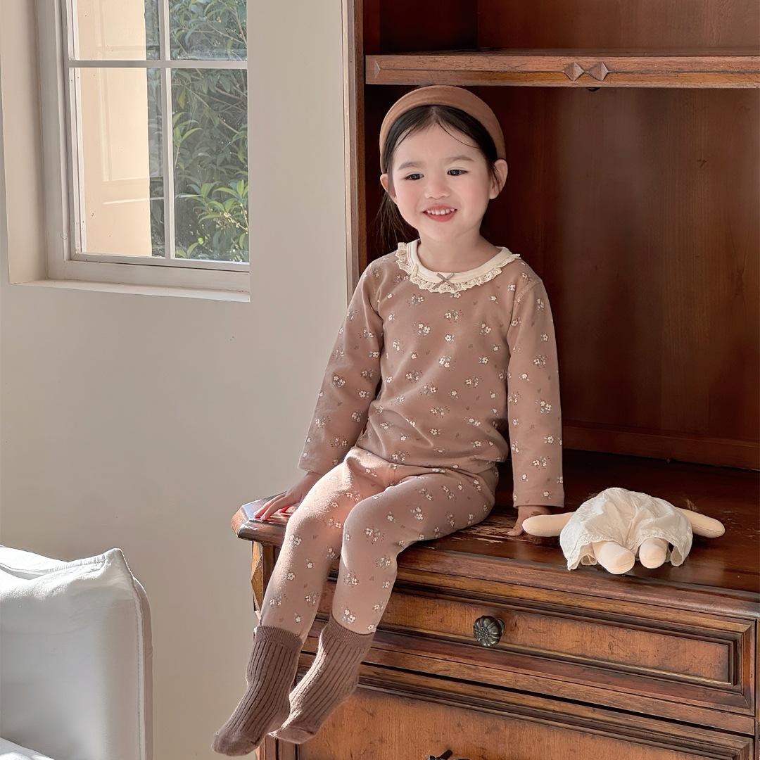 【A类300g舒绒棉】儿童家居服套装秋冬宝宝秋衣秋裤男童女童睡衣