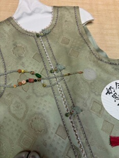 真丝织金马甲醋酸提花新中式国风马甲