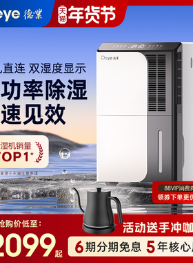德业除湿机家用地下室 别墅抽湿机大功率 工业除湿器DYD-D50A3