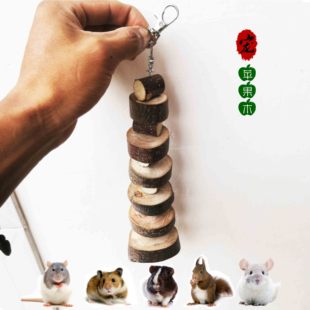 烘干苹果木宠物磨牙串海外出口订单仓鼠龙猫兔子啃咬玩具带皮咬串
