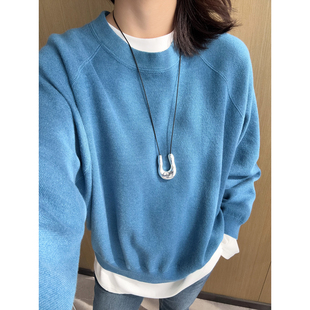 舒适圈圈棉宽松蝙蝠袖 糖果色圆领休闲卫衣上衣 日系 亮眼多巴氨