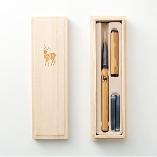 现货日本中川政七商店奈良AKASHIYA明石屋手工自来水毛笔天然竹制