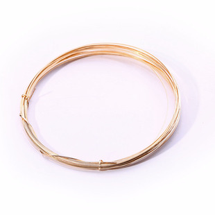 美国进口14K包金注金金线 扁线 金丝天然水晶绕线造型线半硬线