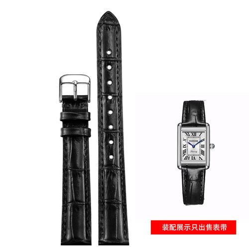 适配雷诺RARONE手表带女男小方表真皮牛皮针扣通用表链12 14 20mm
