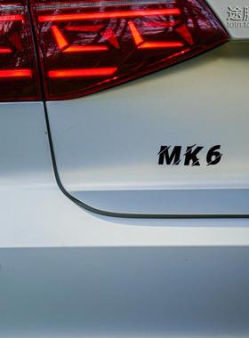 大众捷达车标MK6字母标定制海外版JETTA?车贴黑色车尾标改装贴纸