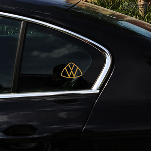 迈巴众车标搞笑贴纸vw大众创意车贴新迈腾帕萨特朗逸速腾车身贴画