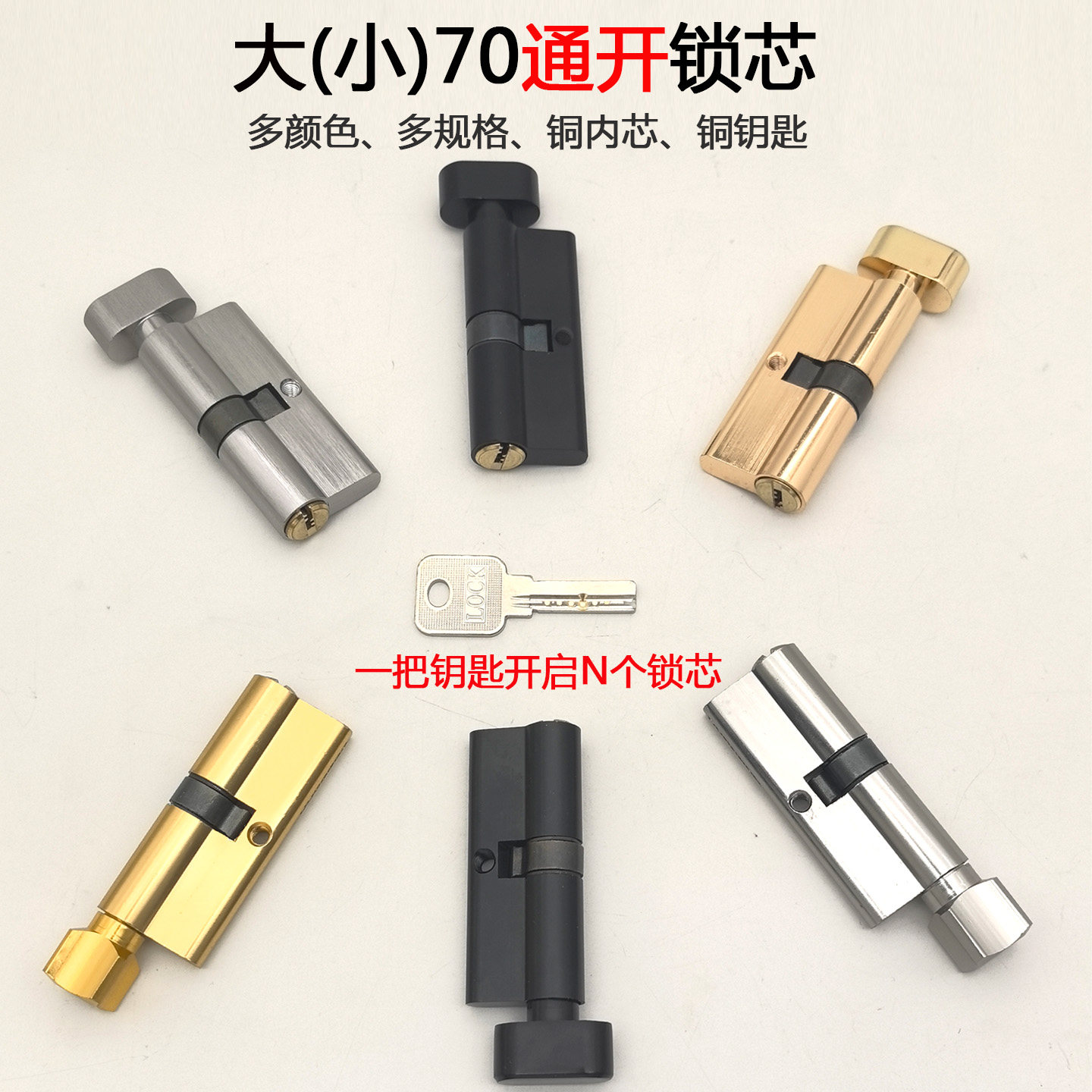 大小70锁芯互开多开通开通用木门图片