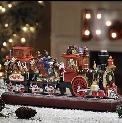 美国Mr.christmas圣诞冒烟火车音乐盒八音盒儿童男女生圣诞节礼物