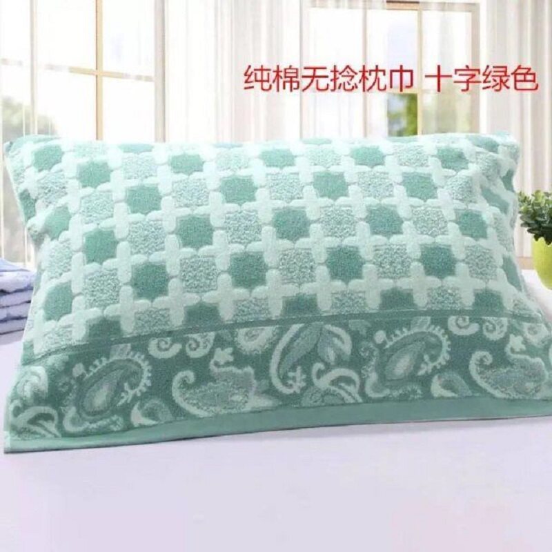 上海老式全棉枕巾毛圈一对装纯棉加厚成人枕头巾吸汗柔软不掉毛巾