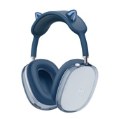 适用AirpodsMax头戴式 三件套 耳机猫耳朵耳横梁挂饰硅胶耳帽外壳硅胶保护套 猫耳朵款