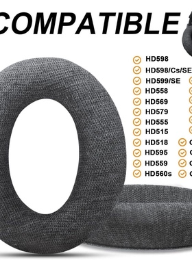 适用森海HD515 HD555 HD595 HD598  PC360耳机套海绵套麻布耳罩
