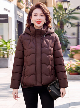 2026新款保暖加厚羽绒棉服中老年女款棉衣外套妈妈秋冬装棉袄上衣