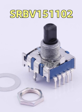 日本ALPS阿尔卑斯 SRBV151102 旋转波段开关5档15半轴 三件套原装