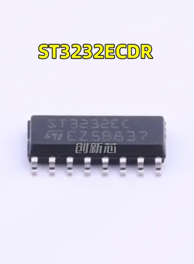 全新原装 ST3232ECDR 丝印：ST3232EC驱动器接收器封装SO-16 ST