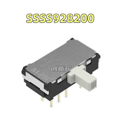 SSSS928200 进口ALPS 拨动开关 直插 8脚3档 滑动开关侧拨炳长5MM