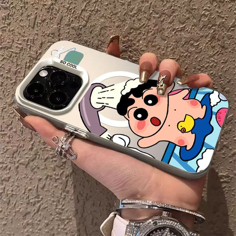 卡通洗澡小新适三星s25fe手机壳