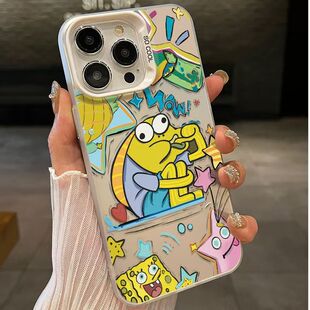 海绵宝宝比奇堡适用三星s25ultra手机壳硅胶s23fe新款 s22创意s21小众a55a15a16卡通a54a34a35a53防摔a56 s24