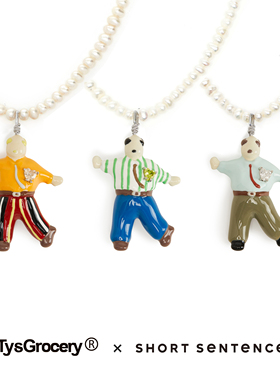 TysGrocery x Short Sentence联名系列 26 珐琅胖叔叔珍珠项链
