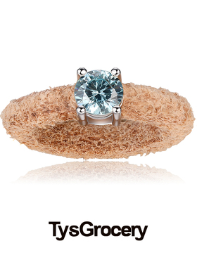 TysGrocery 22 PARK3 手工打磨翻毛牛皮锆石戒指